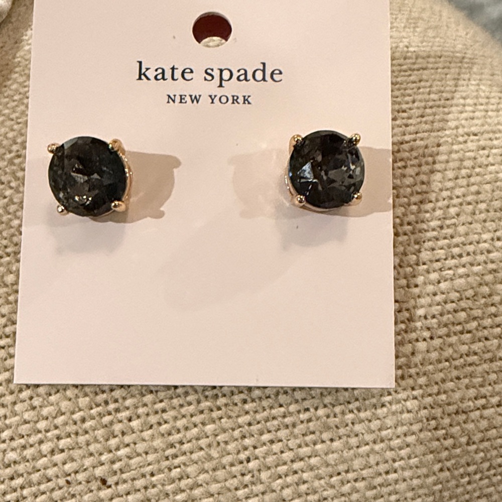 kate spade Black/Diamond Gumdrops Studs/NWT - Picture 7 of 10